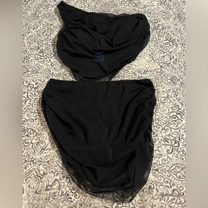 Cupshe Asymmetrical Mesh Top  and Bottoms Swimsuit set